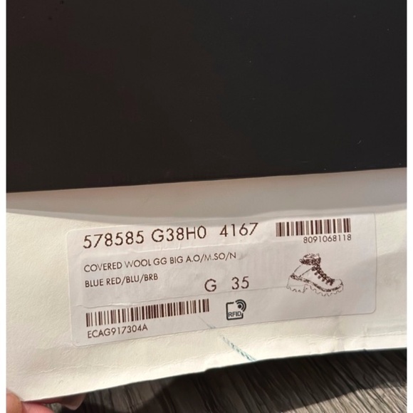 Gucci Covered Wool GG Combat Boots - Picture 6 of 6